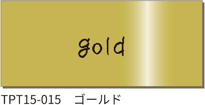 Tepra Lite Film Tape, Tape Width 0.59” from KINGJIM (Gold)