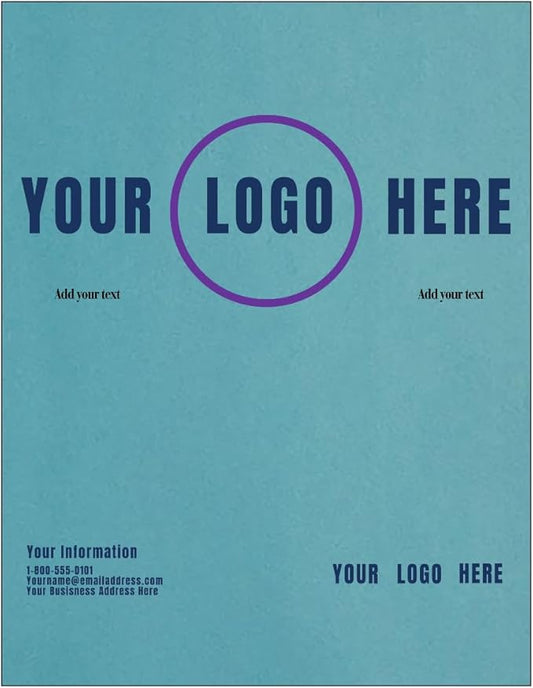 LUXPaper Custom Printed 8.5" x 11" Paper | Customizable Letterhead | Personalized Logo & Text | Letter Size | Bright Blue | 60lb. Text | 200 Qty
