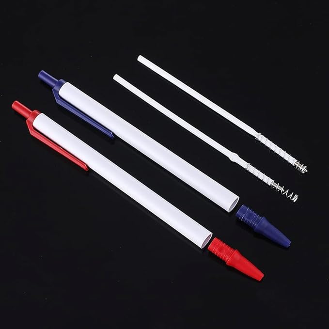 20 pcs 0.7mm Black Color Replaceable Ballpoint Pen Refill School Office Supplies(4.2 inch)