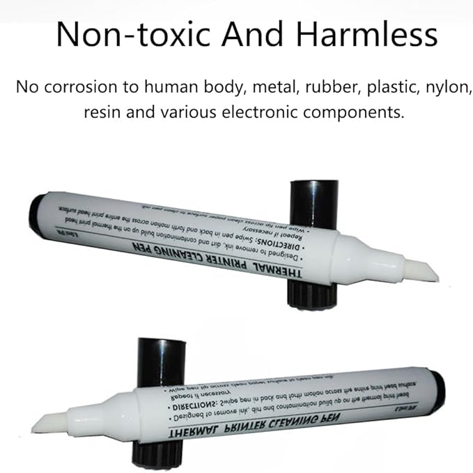 TopHomer 12 Pcs Thermal Printer Cleaning Pen Universal Printer Cleaning Kit White Printhead Cleaner for Thermal Ticket Printers, Thermal Barcode Printers
