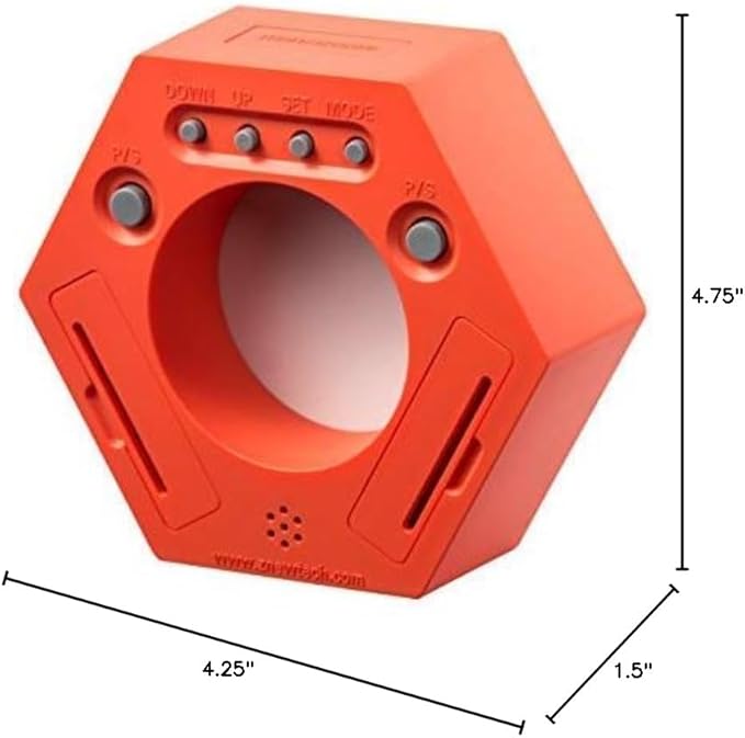 Hexagon Rotating Productivity Clock, Pomodoro Timer with 5,15, 30, 45, 60 Minute Presets, Timer for People with ADHD (Orange)