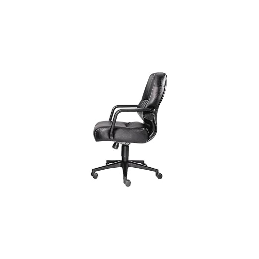 HON Pillow-Soft Mid-Back Chair with Center-Tilt and Fixed Arms, Black
