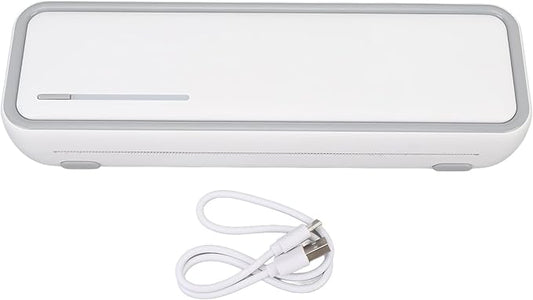A4 Thermal Printer Inkless Printing Machine, Wireless Portable Compact Design USB BT 203dpi Printer for Office School Home Use White 267.7x46x84mm with 5.2m Paper Roll