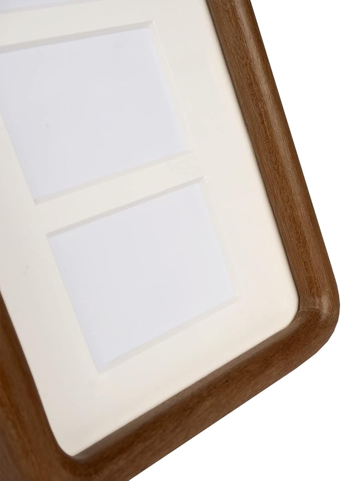 Hans 4"x16" Frames Collage Photo Frame Single Mat with Eight 1.5x2.5 Openings and Satin Solid Frame Horizontal or Vertical(8 Openings)