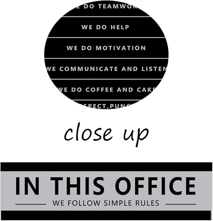 In This Office Inspirational Canvas Wall Art for Office Motivational Entrepreneur Quotes Poster Painting Print Teamwork Office Wall Decor Artwork Living Room Framed Ready to hang[24''W x 36''H]