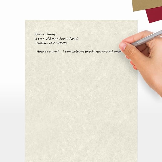LUXPaper 8.5" x 11" Paper | Letter Size | Cream Parchment | 60lb. Text | 1,000 Qty