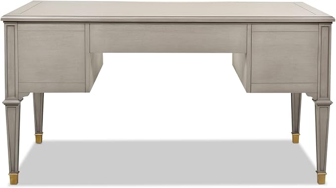 Jennifer Taylor Home JTH Luxe Dauphin Gold Accent 5-Drawer Executive Desk