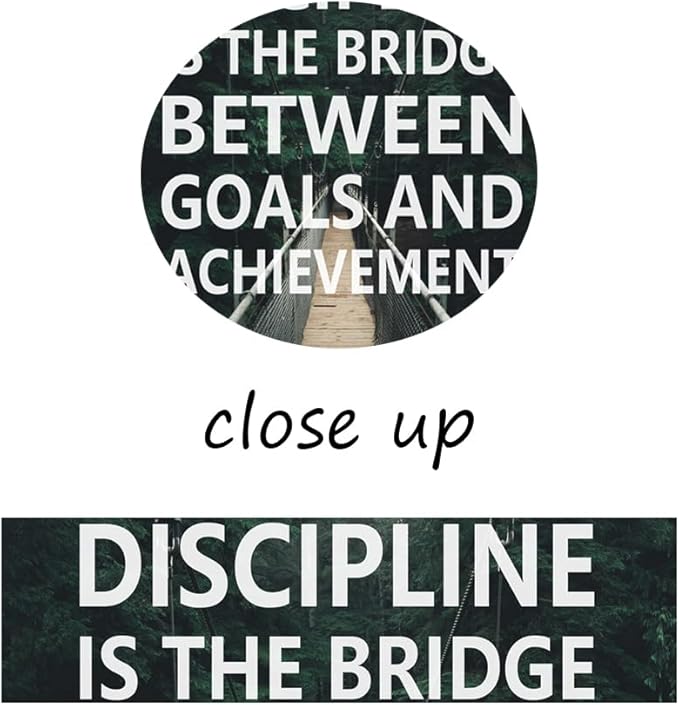 Discipline Is The Bridge Between Goals And Achievement Inspirational Painting Wall Art Canvas Print Office Wall Decor Inspiring Poster Framed Motivational Quotes Home Wall Decoration [24''W x 36''H]