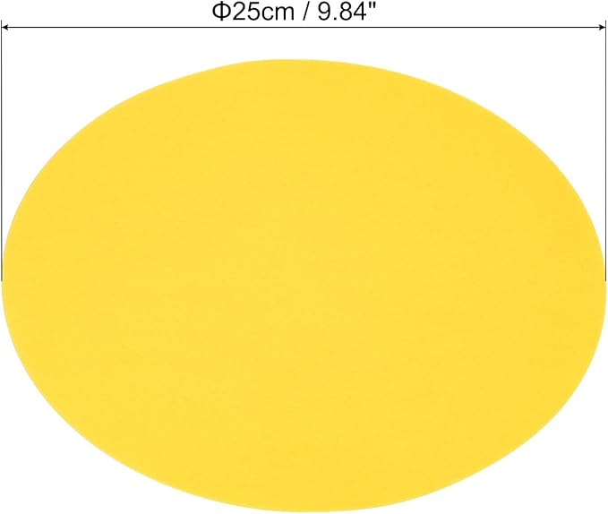 PATIKIL 9.8-inch Round Cardboard Paper, 20 Pcs 200GSM Blank Disc Circles Slices Cutouts Paper for Party Decorations DIY Craft Arts Drawing Painting Writing, Yellow