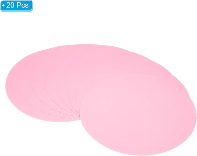PATIKIL 9.8-inch Round Cardboard Paper, 20 Pcs 200GSM Blank Disc Circles Slices Cutouts Paper for Party Decorations DIY Craft Arts Drawing Painting Writing, Pink