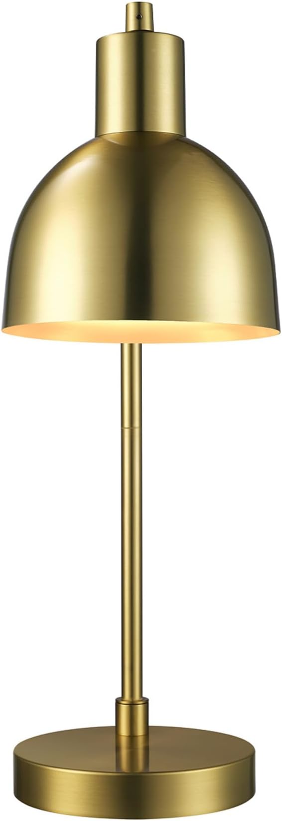 Globe Electric 61000058 18" Desk Lamp, Matte Brass Finish, Metal Shade, Adjustable Pivot Joint, Rotary Switch, Modern Lighting for Bedroom or Office, Timeless, Lights for Home, E26 Base