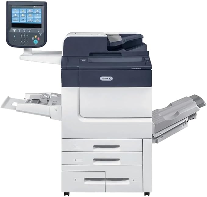 ABD Office Solutions PrimeLink C9070 Color Laser Production Printer - Print/Copy/Scan/Fax, Bypass, Offset Catch Tray, Integrated Color Server 75 PPM, White