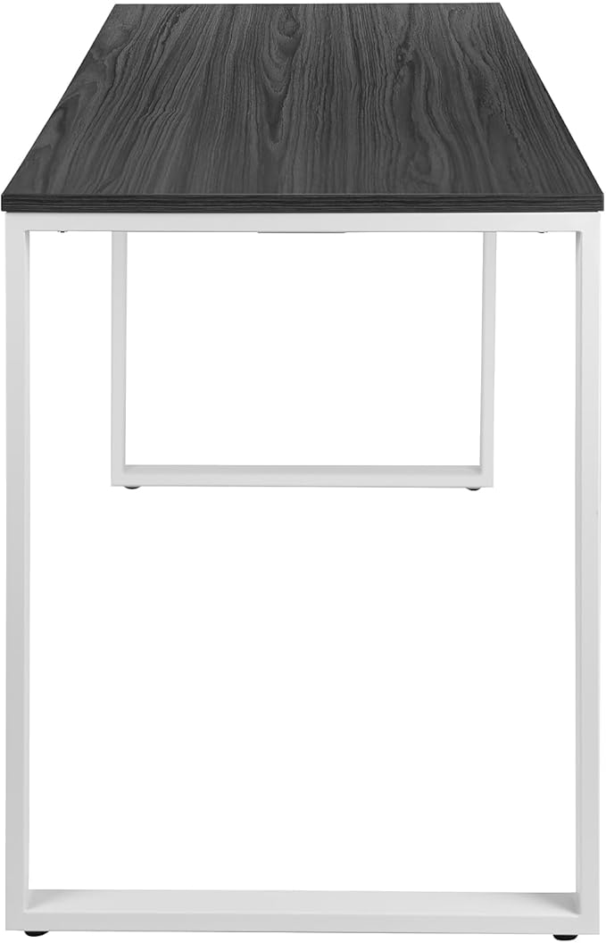 Flash Furniture Kimberly Modern Commercial Grade Desk Industrial Style Computer Desk Sturdy Home Office Desk - 55" Length (Rustic Gray)