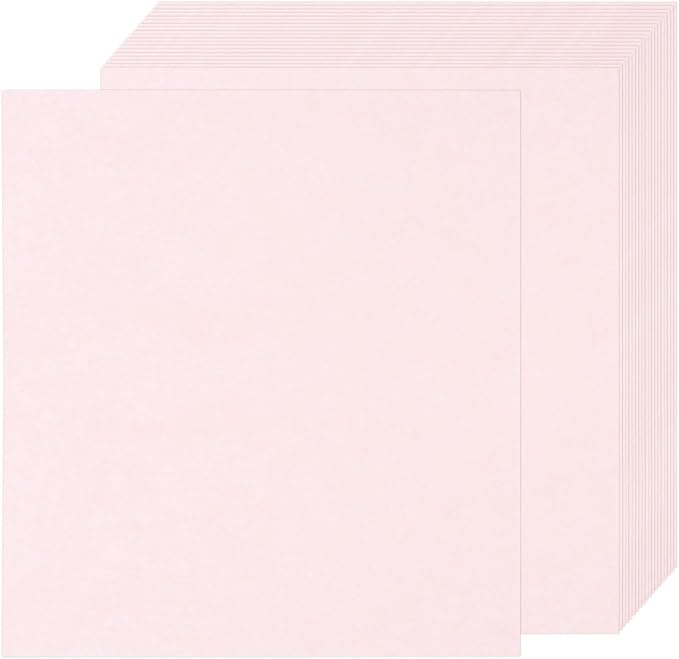 25 Sheets Parchment Paper Aged Look Stationery 200GSM Vintage Paper Sheet, [for Certificate, Invitation, Envelope] - 8.5 x 11 Inch/Pink