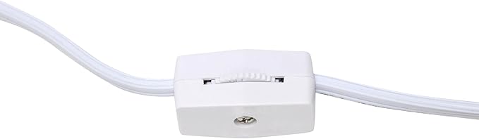 Simple Designs LD1077-WHT 16" Sleek Essentials Adjustable Metal Desk Task Lamp, for Office, Desk, Nightstand, Dorm, White