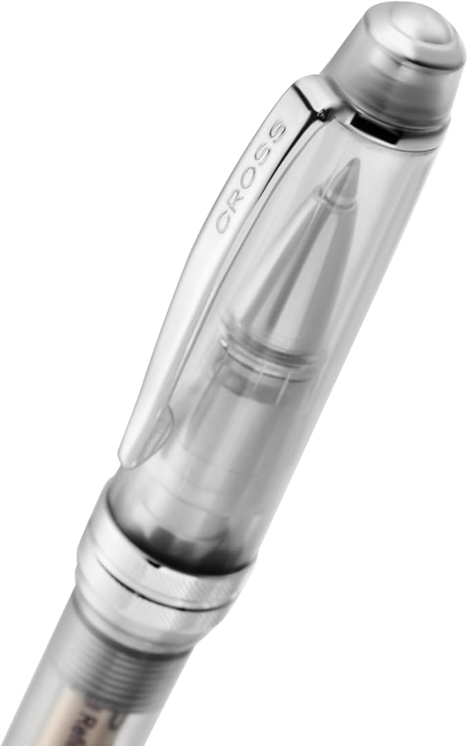 Cross Bailey Light Translucent Clear Resin Rollerball Pen - Professional Pen for Effortless Writing - Journaling, Note-Taking & More - Black Ink - Easy Handling - Includes Gift Box