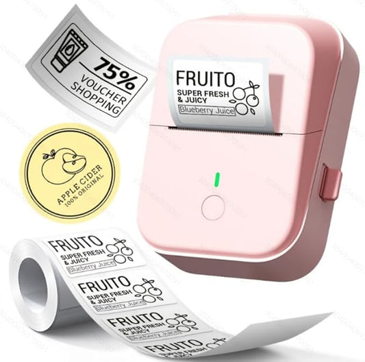 Nelko PM260 Label Printer (with Label Paper), 2 - Inch Label Printer, Bluetooth, Ink - Free Portable Label Maker for Home, Kitchen, School, and Office