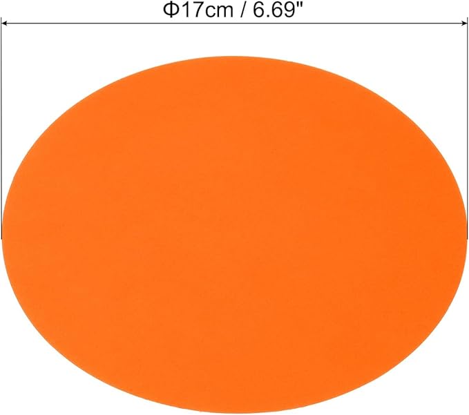PATIKIL 6.7-inch Round Cardboard Paper, 20 Pcs 200GSM Blank Disc Circles Slices Cutouts Paper for Party Decorations DIY Craft Arts Drawing Painting Writing, Orange