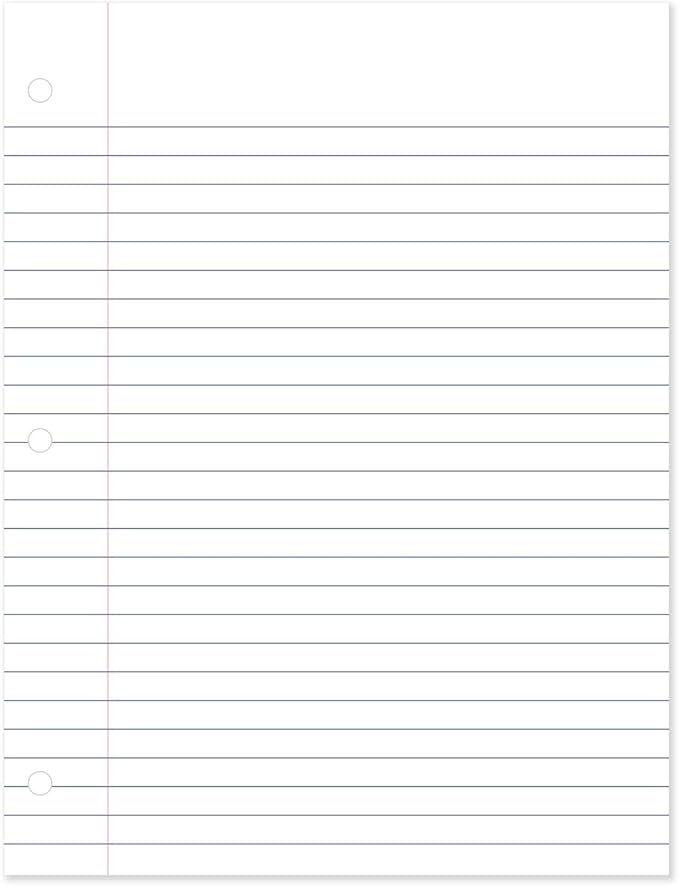 Mead Loose Leaf Paper, Wide Ruled Filler Notebook Paper, 8" x 10-1/2", 200 Sheets, Fits 3-Ring Binder (15200)