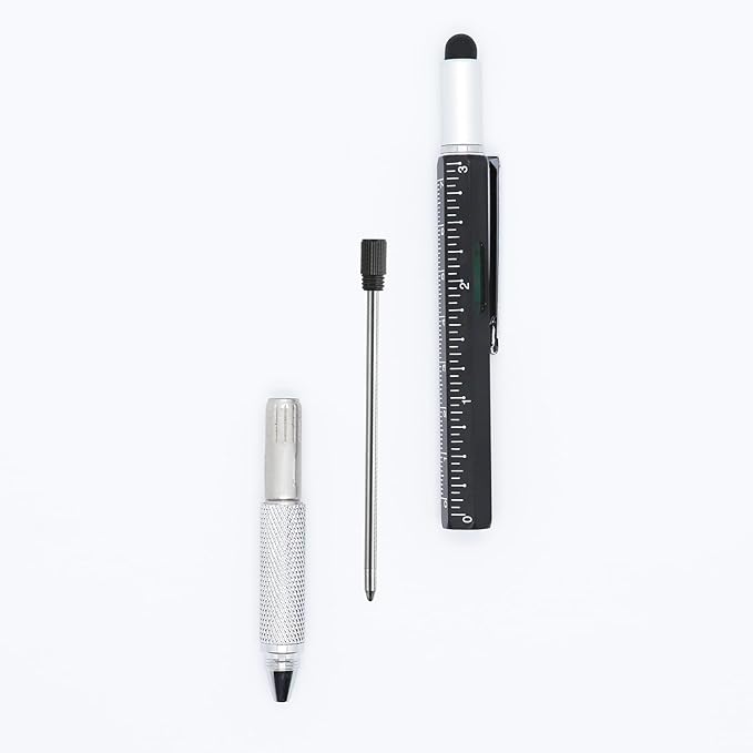 DUNBONG Ballpoint Metal D1 Refill for Multifunction Pen, Black pack of 5 pieces (Black)