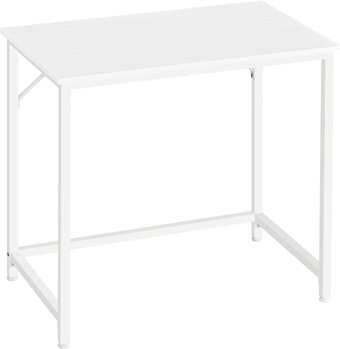 VASAGLE Computer Desk, Office Work Desk, 31.5 x 19.7 x 29.9 Inches, for Study, Bedroom, Home Office, Living Room, Maple White and Cloud White ULWD038W44