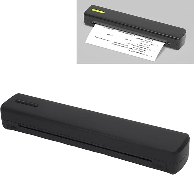 Eujgoov Portable Wireless Inkless Printer, USB Rechargeable Mini Printer, High Definition 203DPI for Home, Office, Travel Use