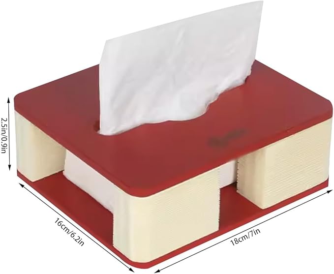 Stylish Tissue Box Household Box Car Tissue Box and Bamboo Tissue Storage Box for Bathroom Vanity Countertop Office Home Décor Gift Modern Tissue Box (Color : Brown) (White)