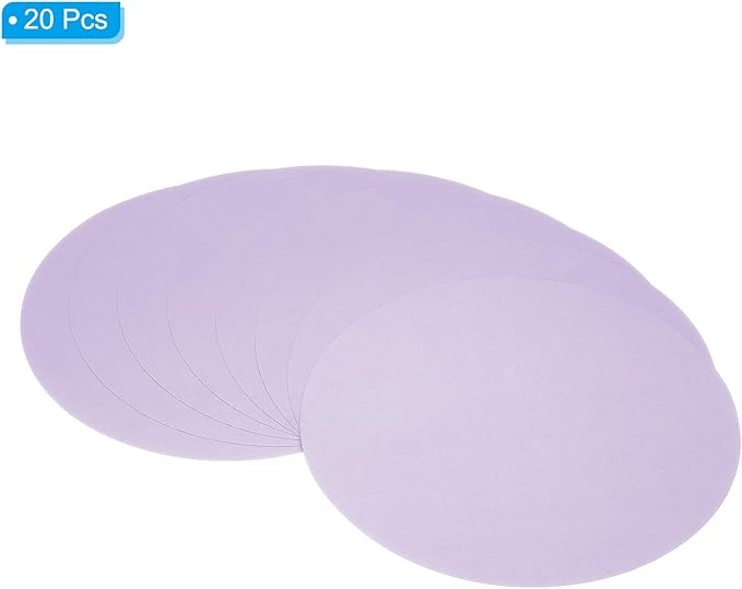 PATIKIL 14.2-inch Round Cardboard Paper, 20 Pcs 200GSM Blank Disc Circles Slices Cutouts Paper for Party Decorations DIY Craft Arts Drawing Painting Writing, Light Purple