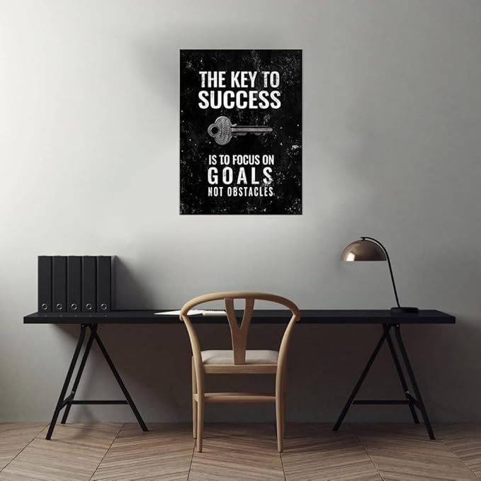 Motivational Home Decoration Artwork for Walls Framed Nordic Western Paintings Black and White Giclee Posters and Prints for Guest Room Rest Room Decor Stretched Easy to Hang-18x24 inches