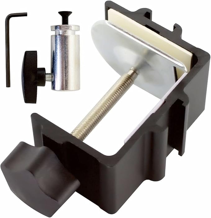 Heavy Duty Replacement Clamp for 1/2” Base Magnifying Lamp，Desk Lamp，Magnify Lamp，Swing Arm Lamp，Mic Microphone Suspension Boom Scissor Mount(Black)