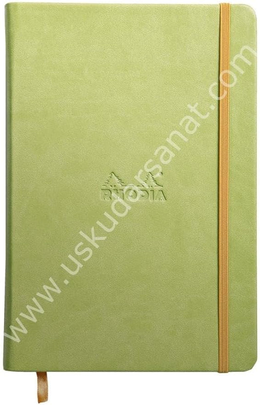 Rhodia Rhodiarama A5 Webnotebook, 5.5 in x 8.25, Lined - Anise (118746)