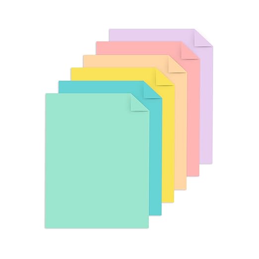 Astrobrights Mega Collection, Colored Paper, Punchy Pastel Assortment, Expanded 6‑Colors, 624 Sheets, 24 lb/89 GSM, 8.5" x 11" - More Colors, More Sheets! (91649)