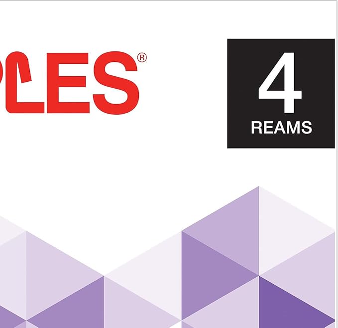 Staples Inkjet & Laser Paper 8.5 x 11 Inch Bright White Sheets, 4 Ream Case