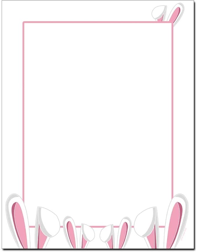 Bunny Ears Easter Letterhead Laser & Inkjet Printer Paper (100 Sheets)