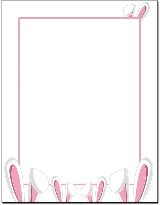 Bunny Ears Easter Letterhead Laser & Inkjet Printer Paper (100 Sheets)