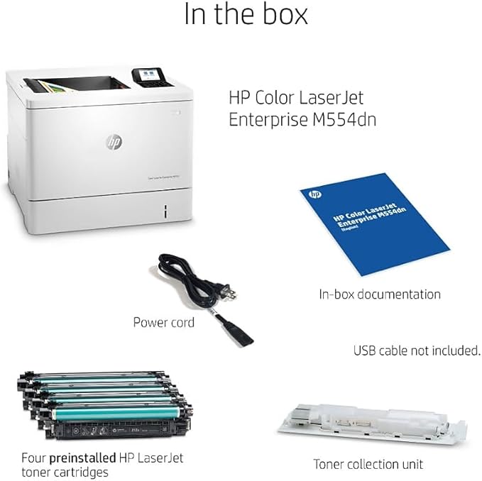 HP Color LaserJet Enterprise M554dn Duplex Printer (7ZU81A)