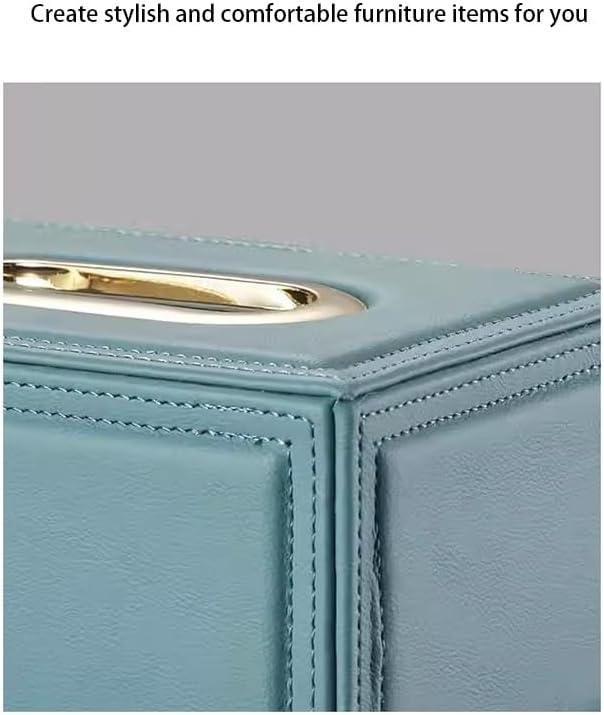 Stylish Tissue Box Home Use Tissue Box Holder and Modern Leather Tissue Box for Bathroom Bedroom Vanity Night Stands Office Car Home Gift Modern Tissue Box (Color : White) (White)