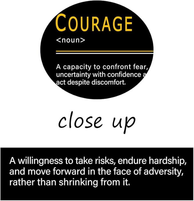 3 Pieces Inspirational Wall Decor COURAGE ACTION GROWTH Noun Painting Modern Artwork Positive Quotes Promote Personal Progress Motivational Wall Art for Office Home Workplace Framed [48''Wx 24''H]