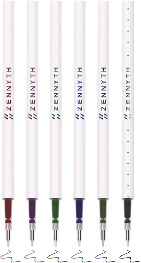 6 Pieces Gel Ink Pen Refills Replaceable Ballpoint Colorful Ink Pen Refills Fine Point 0.7mm Smooth Writing for Office School Supplies (Vintage Colorful Ink)