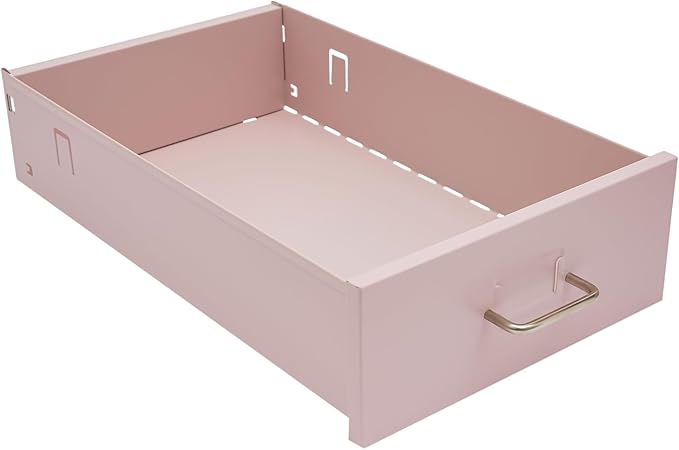 3 Drawer Metal Storage Cabinet, Filing Cabinets for Home Office, Rolling Narrow File Cabinet, Literature Organizer, Home Printer Stands, Mobile File Cabinet w/ Lock for Office, Study, Dresser (Pink)