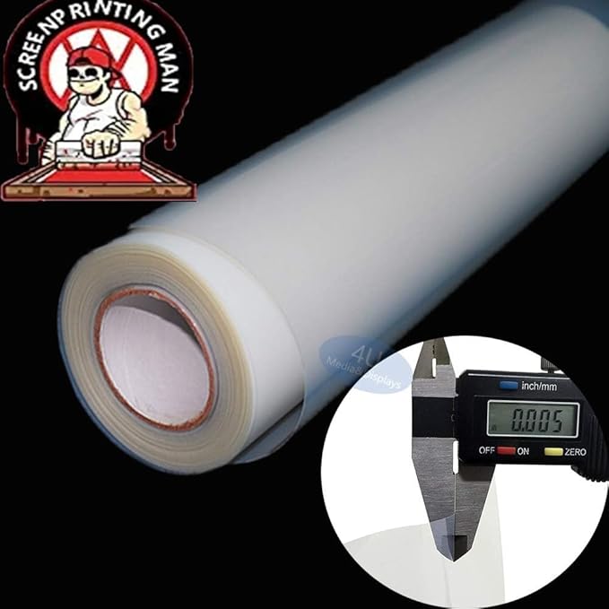 24" x100ft. 1 Roll Screen Printing Film Waterproof Inkjet Transparent Film for Water-based Pigment and Dye Ink Jet Printers