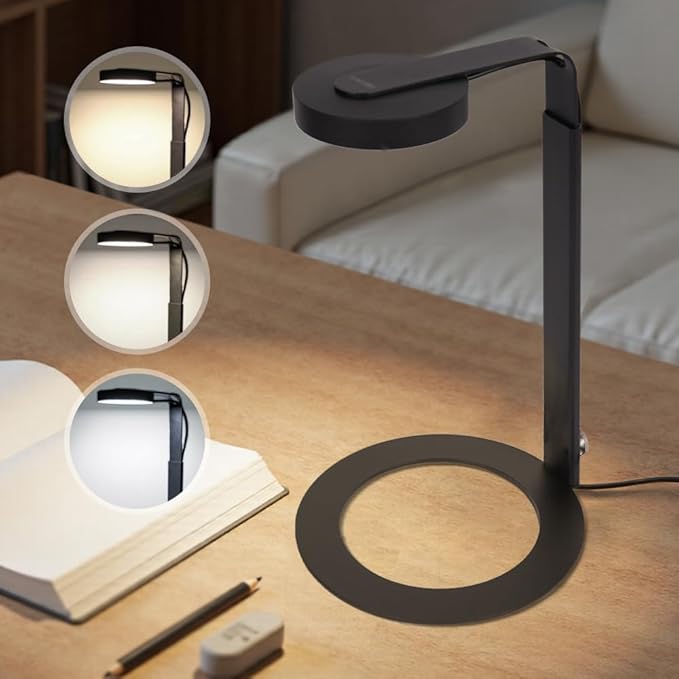 LANDEN LED Desk Lamp with Magnetic Head – 3 Modes & USB Timer, Stepless Dimming, Full Spectrum Light for Terrariums, Plants, Bonsai, or Minimalist Ambient Lighting for Bedroom, Office, Workspace