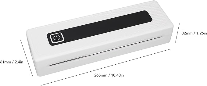 Eujgoov Portable Printer Wireless for Travel, Thermal Inkless Printer Supports 2.24in to 8.5in Paper, Compatible with iOS Laptop, for Office School Home Business Trip