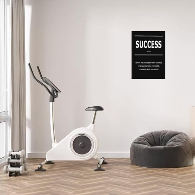 LMGOV Motivational Wall Decor, SUCCESS Office Wall Art for Men, Inspirational Canvas Painting for Bedroom, Black and White Poster for Bathroom, Home Office, Dorm, Gym