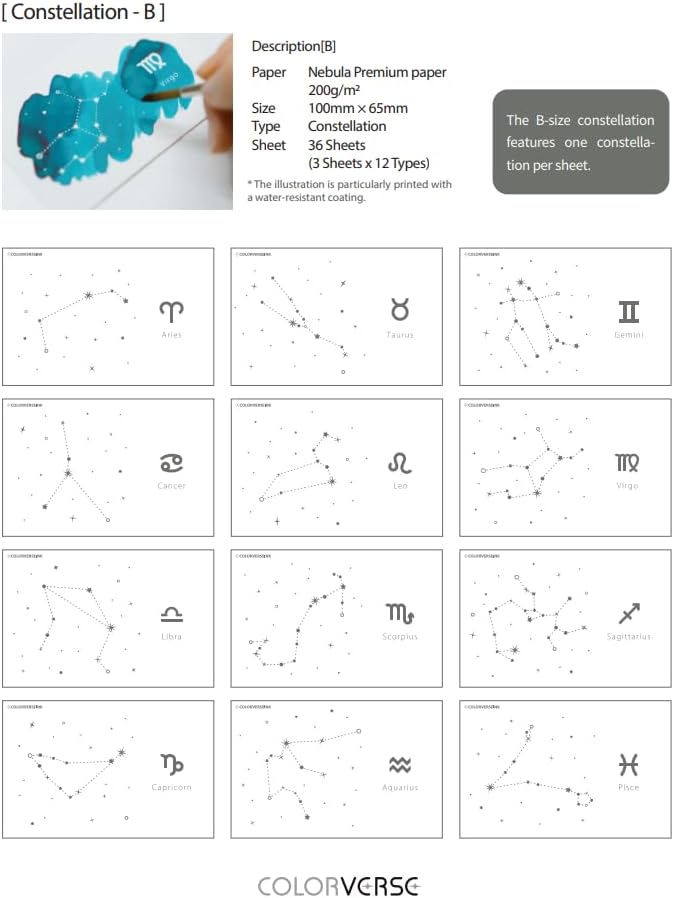 Colorverse Colorspace Size B [Constellation] Ink Art Cards
