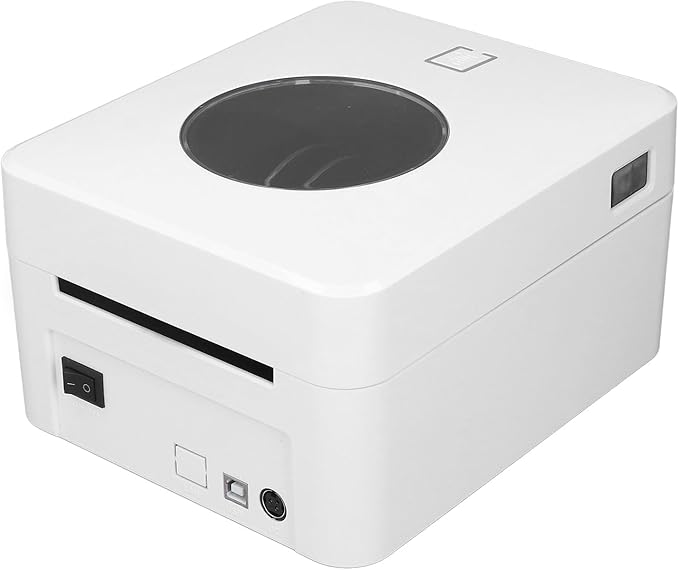 Marhynchus Thermal Label Printer, High Speed Shipping Label Printer with Sensors and Large Paper Capacity, Versatile Sticker Printer for Supermarkets, Warehouses, Offices (US Plug)