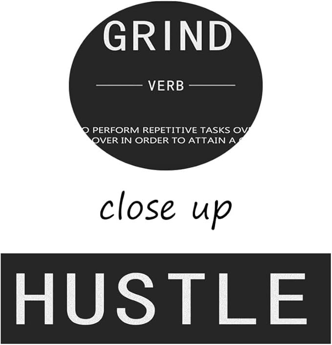 3 Pieces Grind Verb Hustle Verb Execution Noun Inspirational Wall Art Canvas Print Office Decor Inspiring Framed Prints Motivational Quotes for Wall Art Living roomDecor Ready to Hang[72''Wx 36''H]
