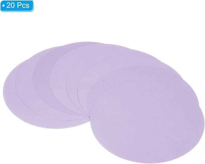 PATIKIL 5.9-inch Round Cardboard Paper, 20 Pcs 200GSM Blank Disc Circles Slices Cutouts Paper for Party Decorations DIY Craft Arts Drawing Painting Writing, Light Purple