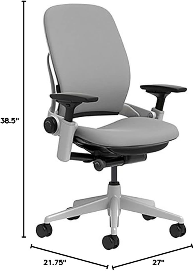 Steelcase Leap Office Chair - Ergonomic Work Chair with Wheels for Carpet Flooring - Supports Unique Body Shape - with Natural Glide System & Liveback Technology - Night Owl