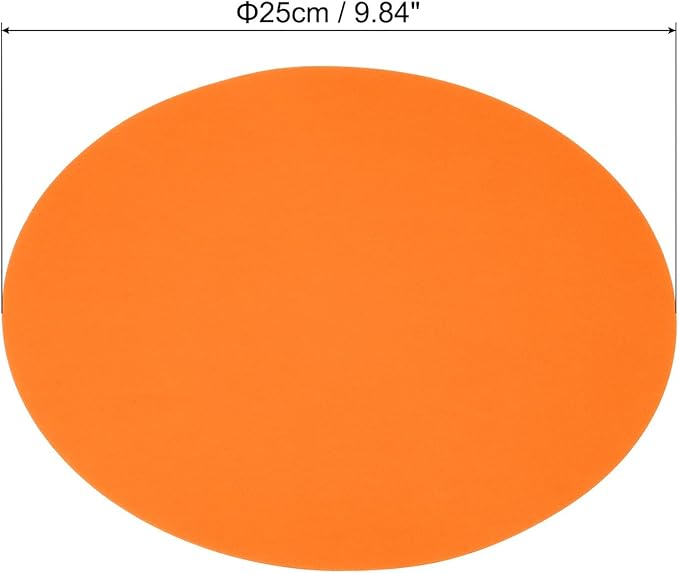 PATIKIL 9.8-inch Round Cardboard Paper, 20 Pcs 200GSM Blank Disc Circles Slices Cutouts Paper for Party Decorations DIY Craft Arts Drawing Painting Writing, Orange